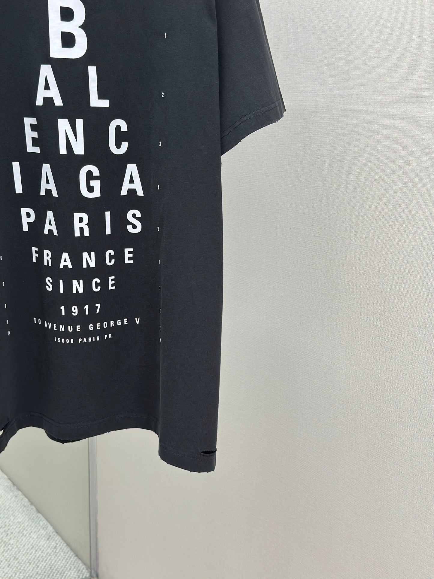 BALENC* Optical T-shirt Oversized in Black/white