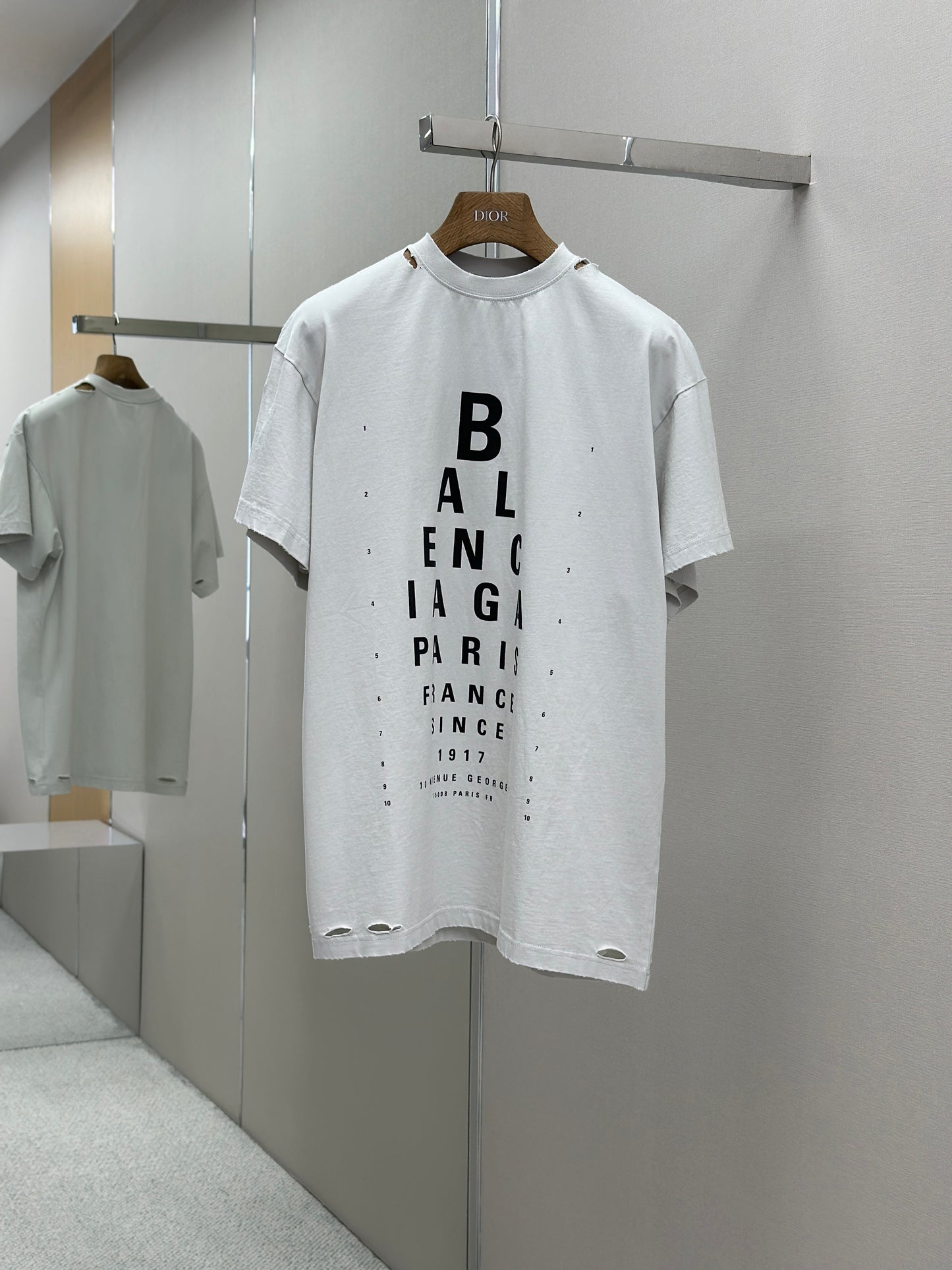 BALENC* Optical T-shirt Oversized in Black/white