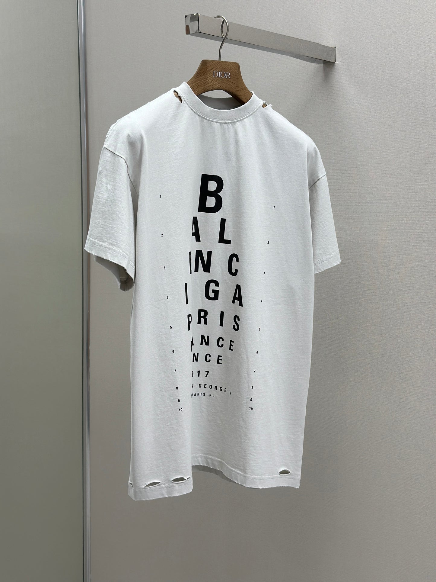 BALENC* Optical T-shirt Oversized in Black/white