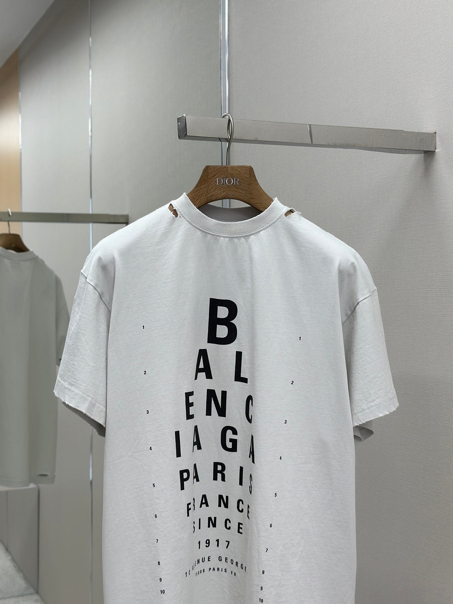 BALENC* Optical T-shirt Oversized in Black/white