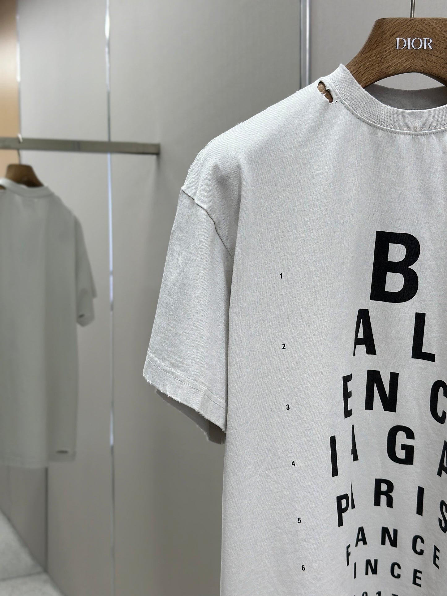 BALENC* Optical T-shirt Oversized in Black/white