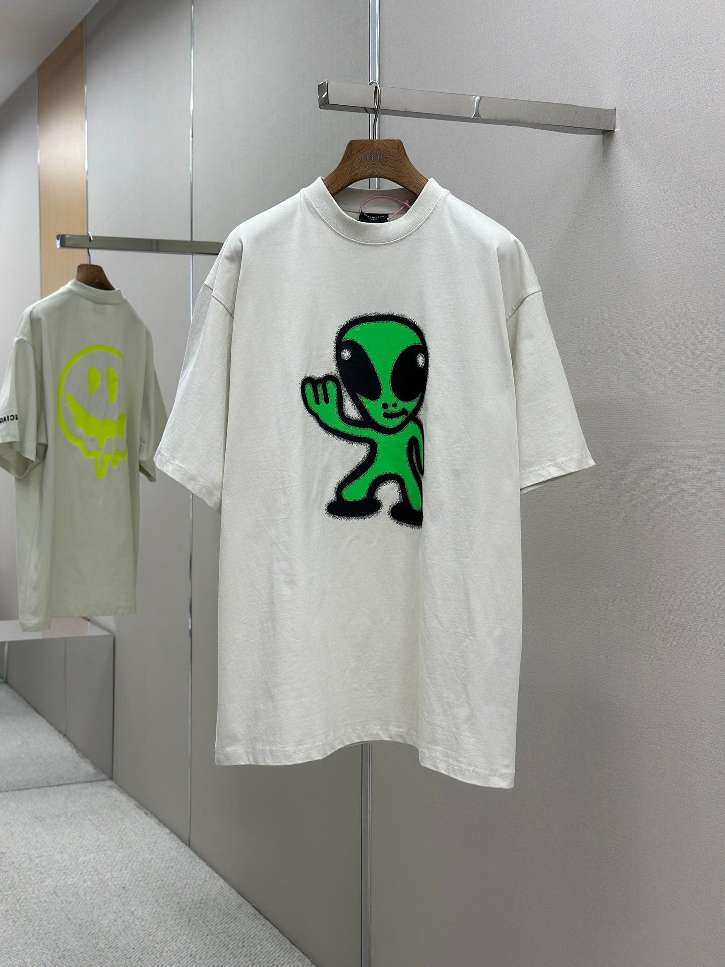 BALENC* High There + Dripley T-shirt Medium Fit in Dirty White