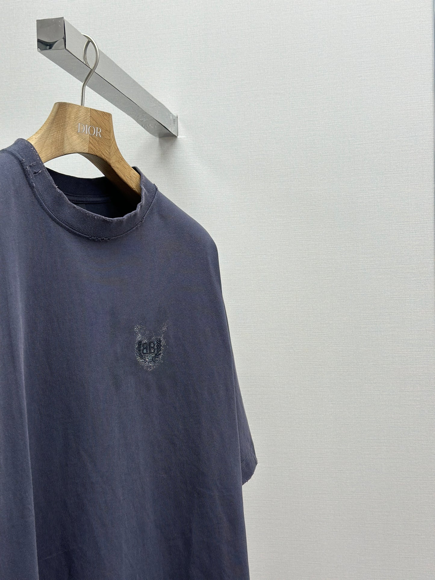 BALENC* Nail Polish Cropped T-shirt in Faded Black