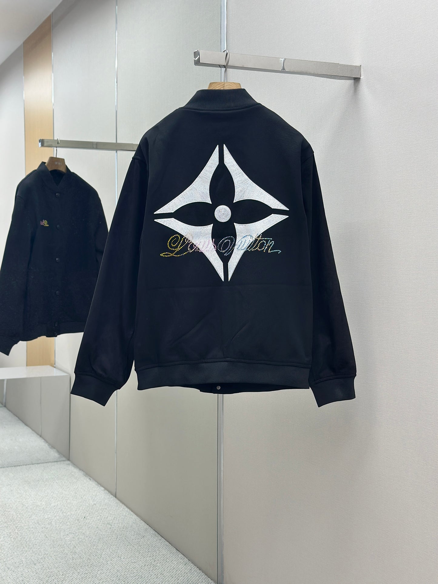 LOUI*V Leather Mix Varsity Blouson