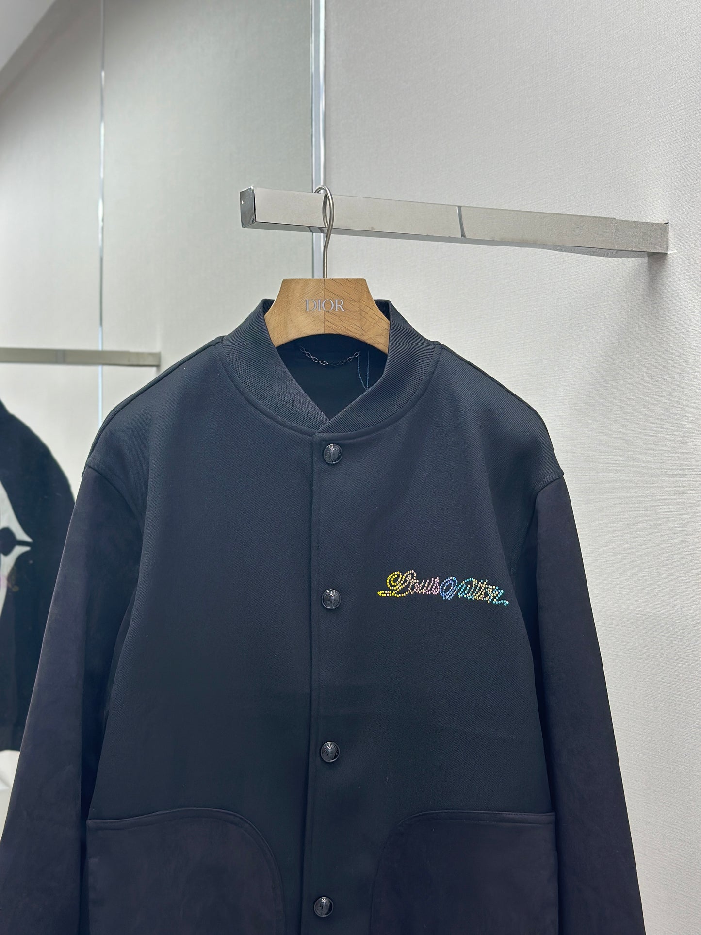 LOUI*V Leather Mix Varsity Blouson