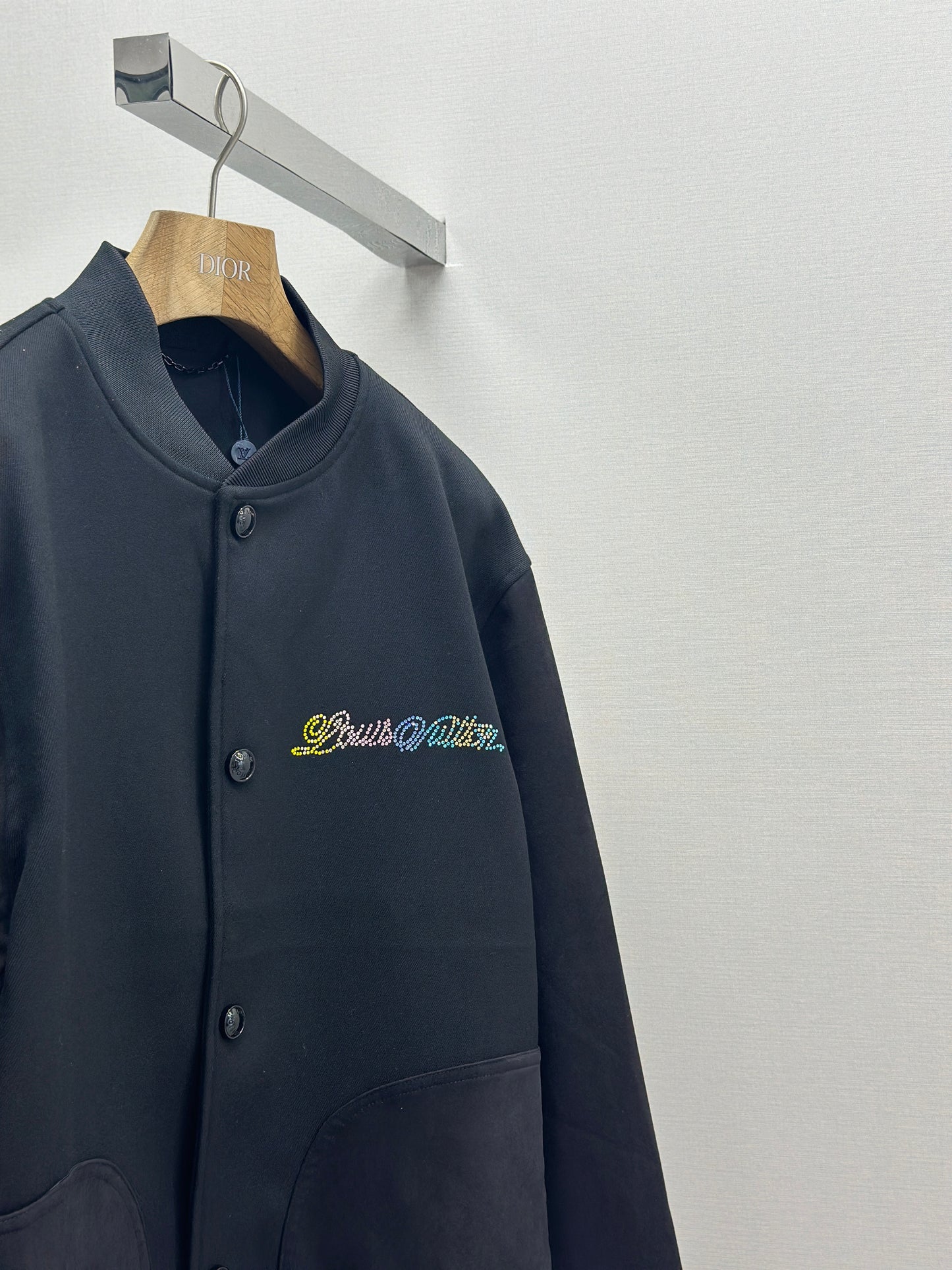 LOUI*V Leather Mix Varsity Blouson