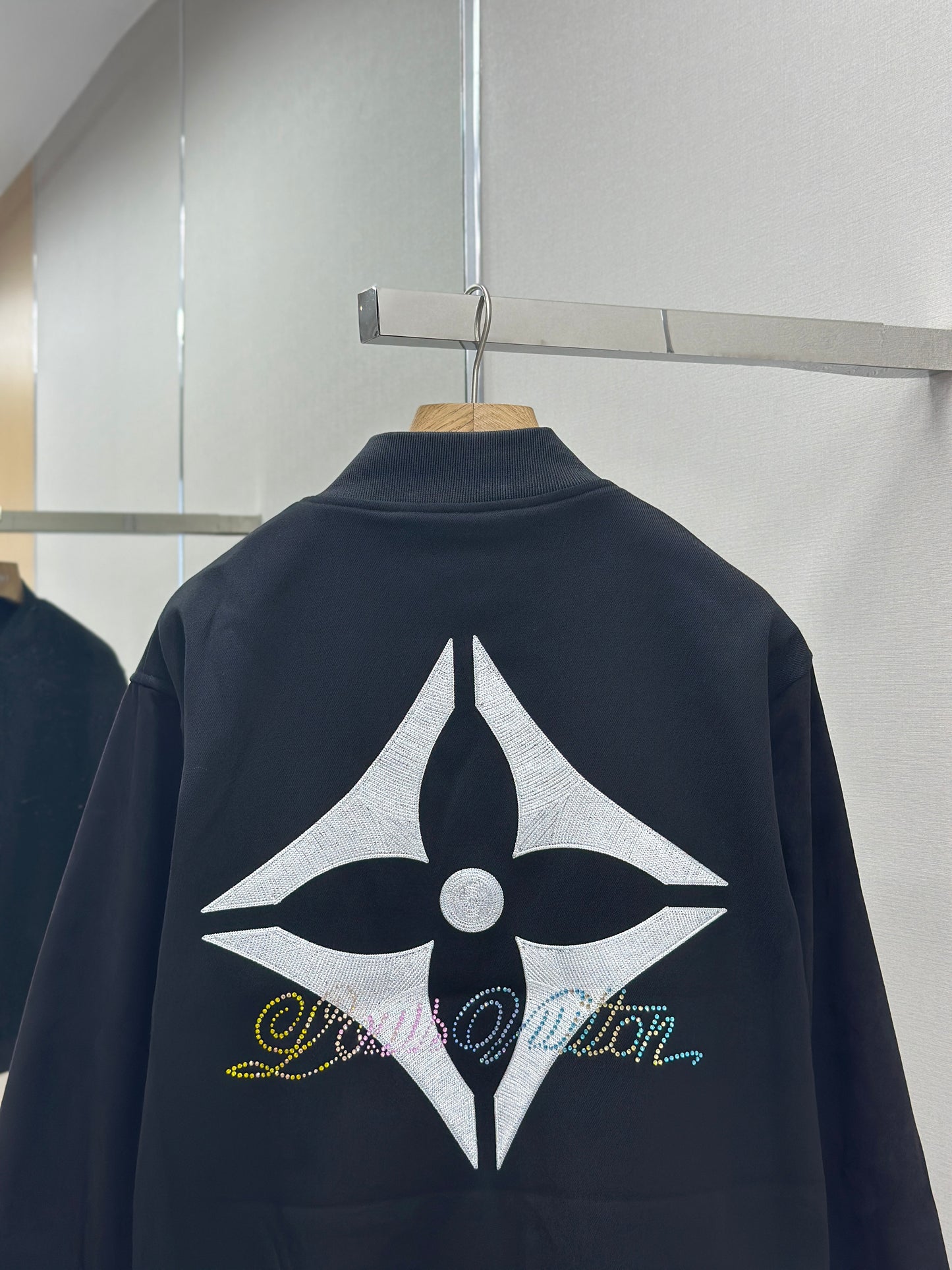LOUI*V Leather Mix Varsity Blouson