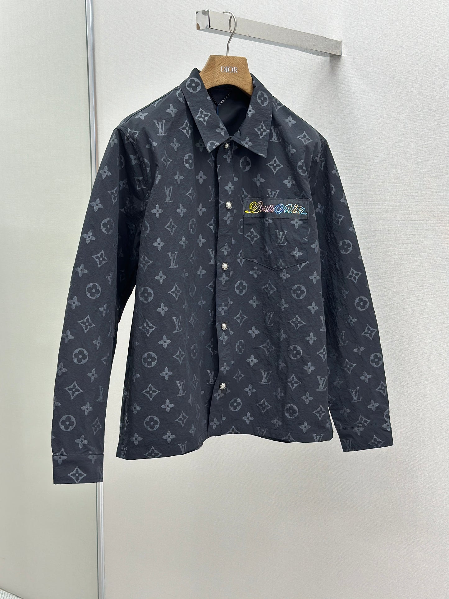 LOUI*V Monogram Moire Jacquard Silk Overshirt