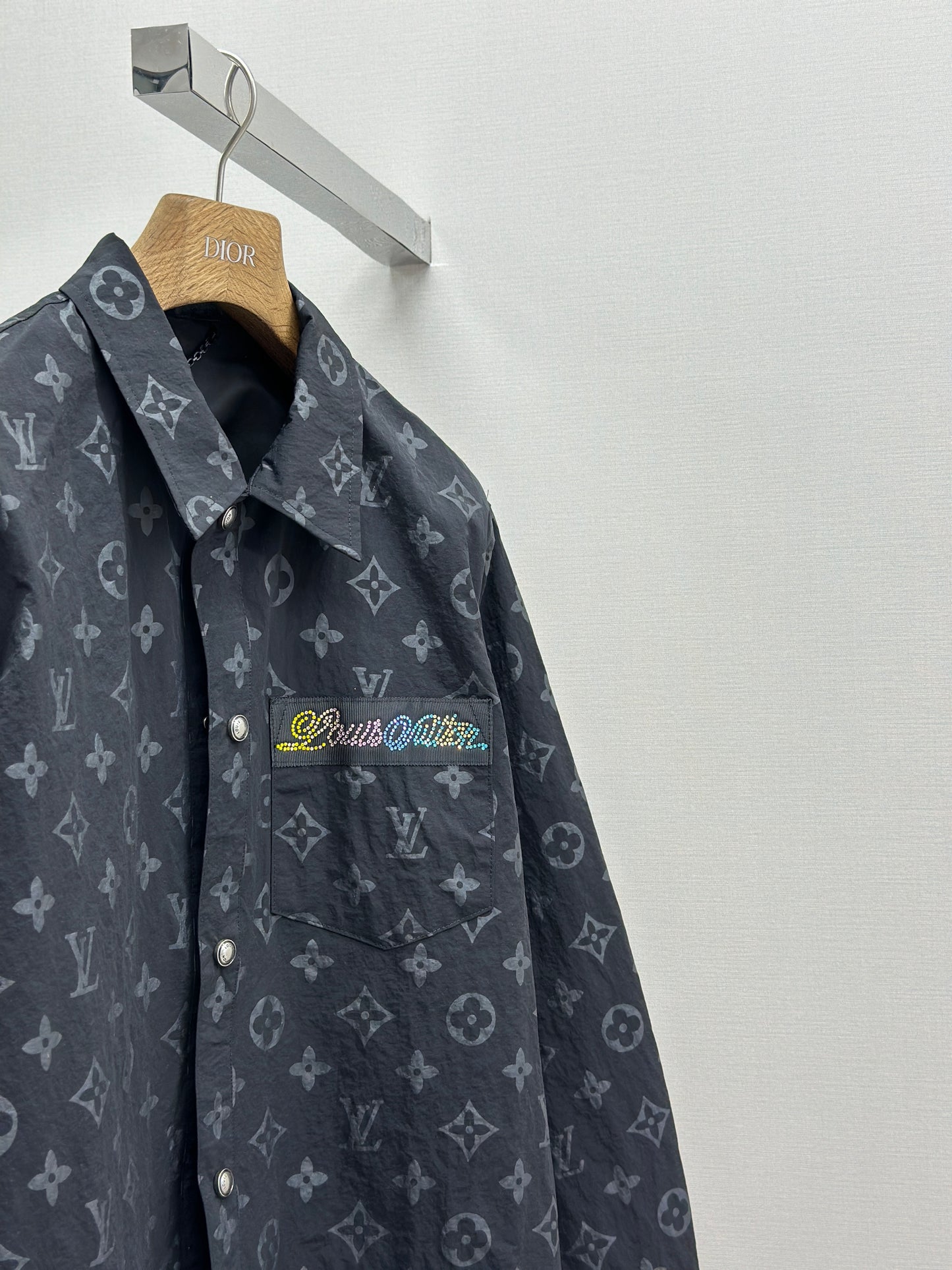 LOUI*V Monogram Moire Jacquard Silk Overshirt