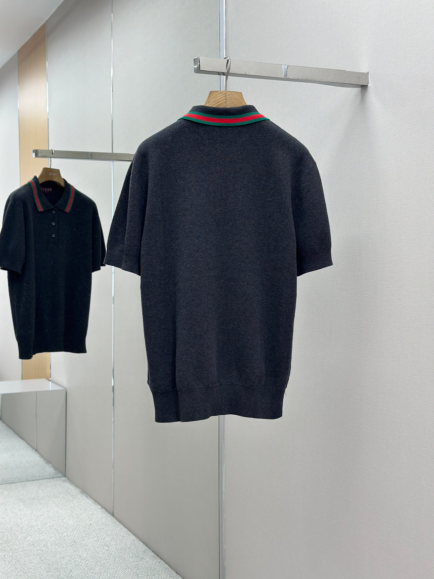 GUC* Silk cotton polo shirt with Web