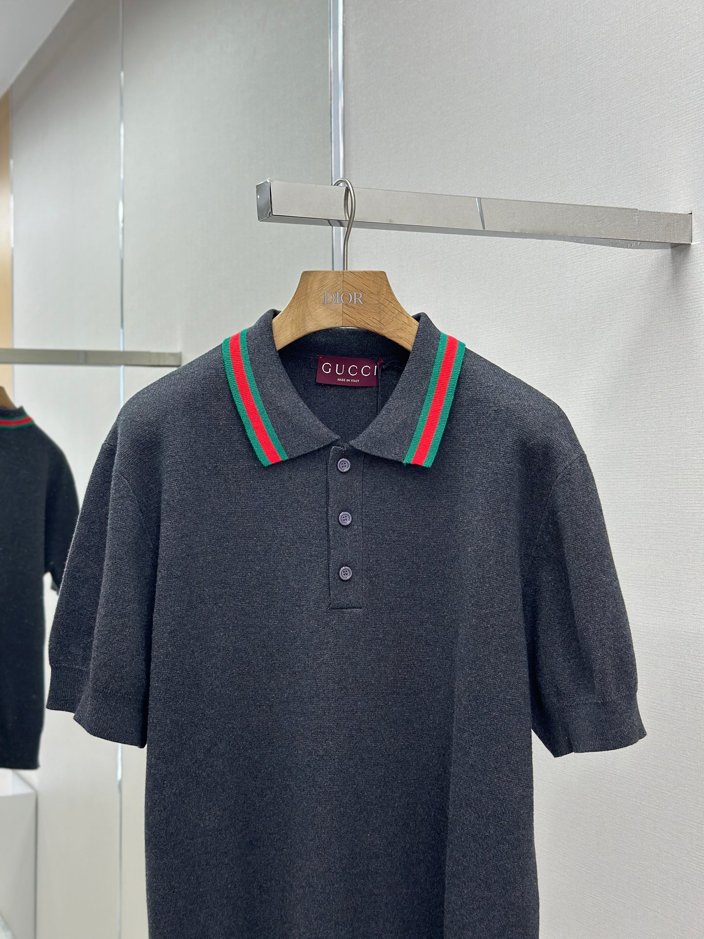 GUC* Silk cotton polo shirt with Web
