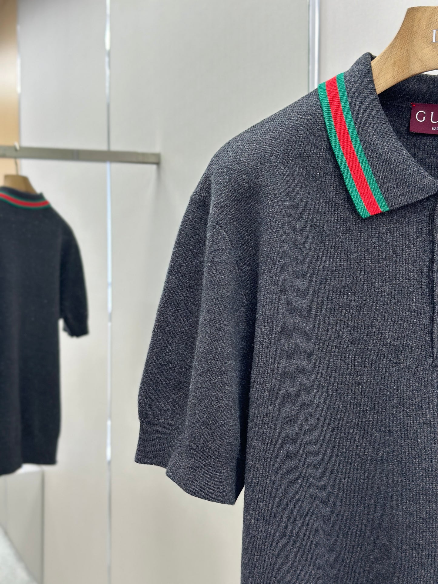 GUC* Silk cotton polo shirt with Web