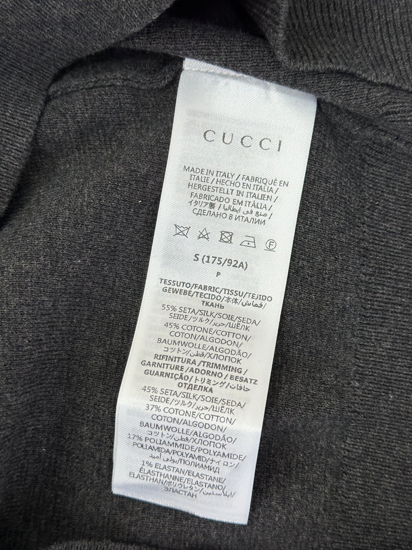 GUC* Silk cotton polo shirt with Web