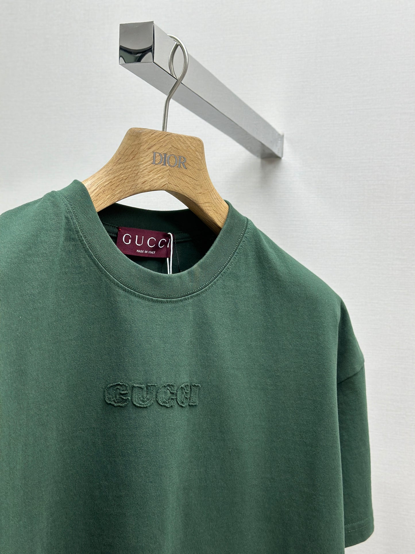GUC* Embroidered cotton jersey T-shirt