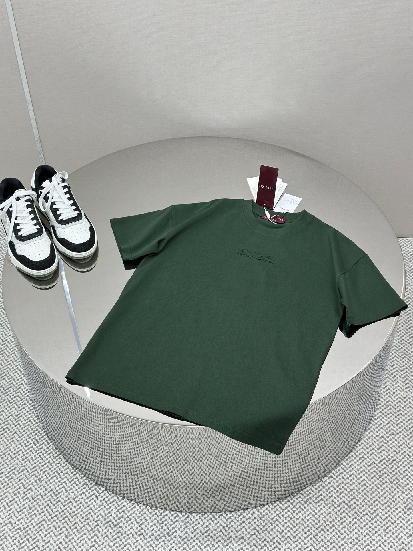 GUC* Embroidered cotton jersey T-shirt