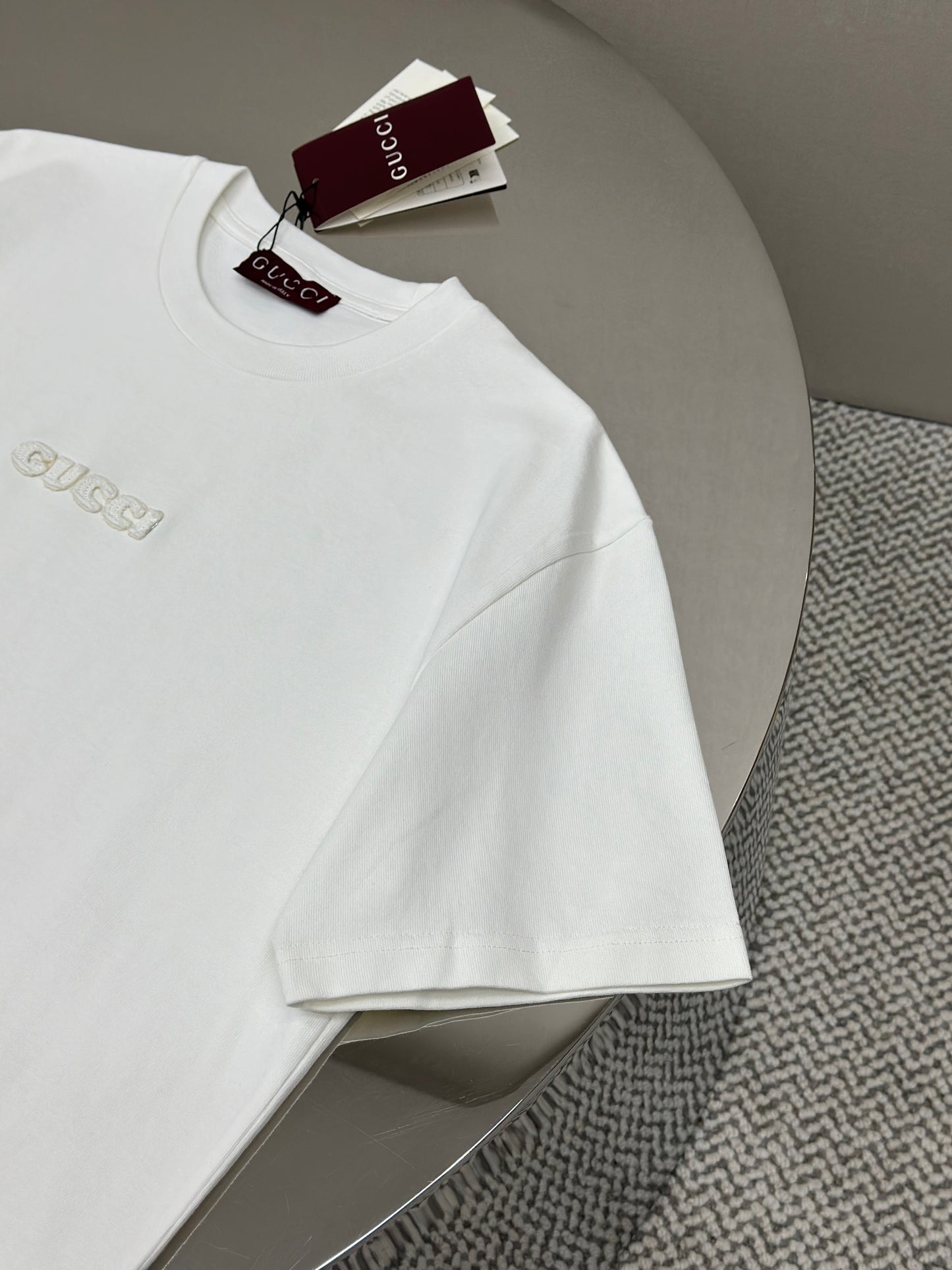 GUC* Embroidered cotton jersey T-shirt