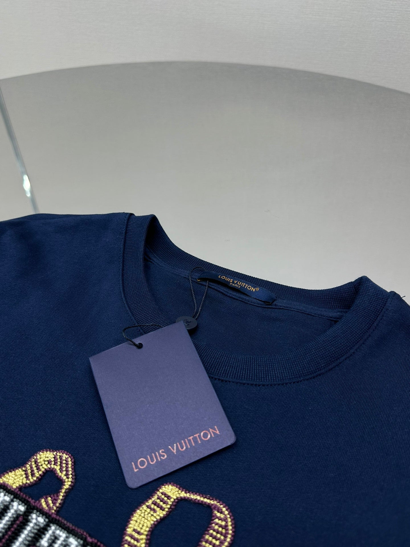 LOUI*V Embroidered Cotton Crewneck