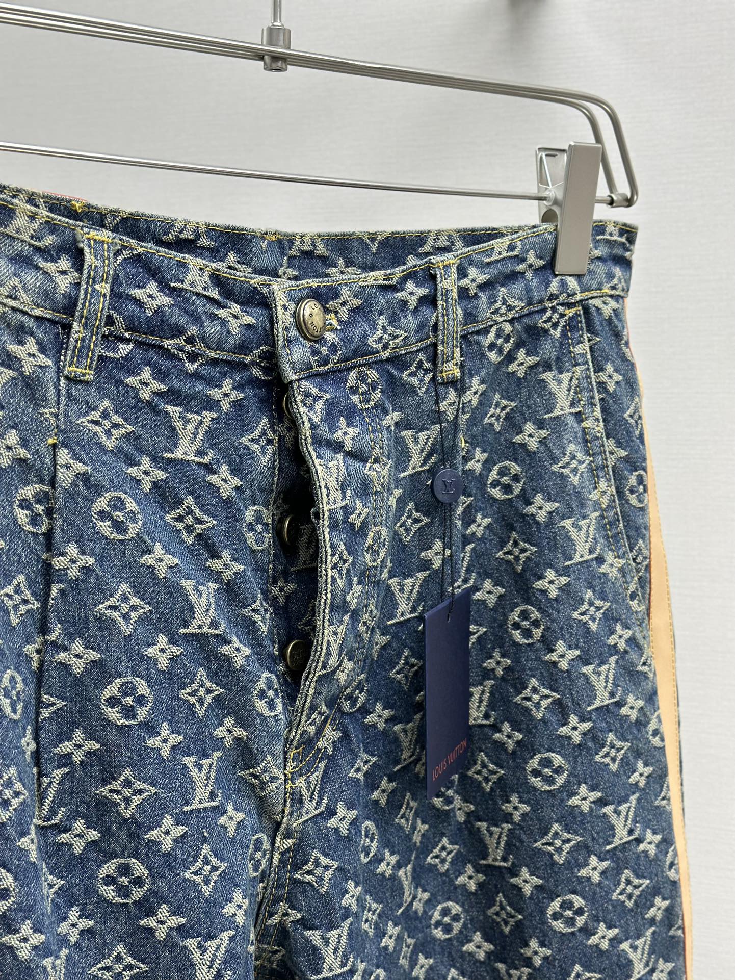LOUI*V Monogram Denim Tailored Pants