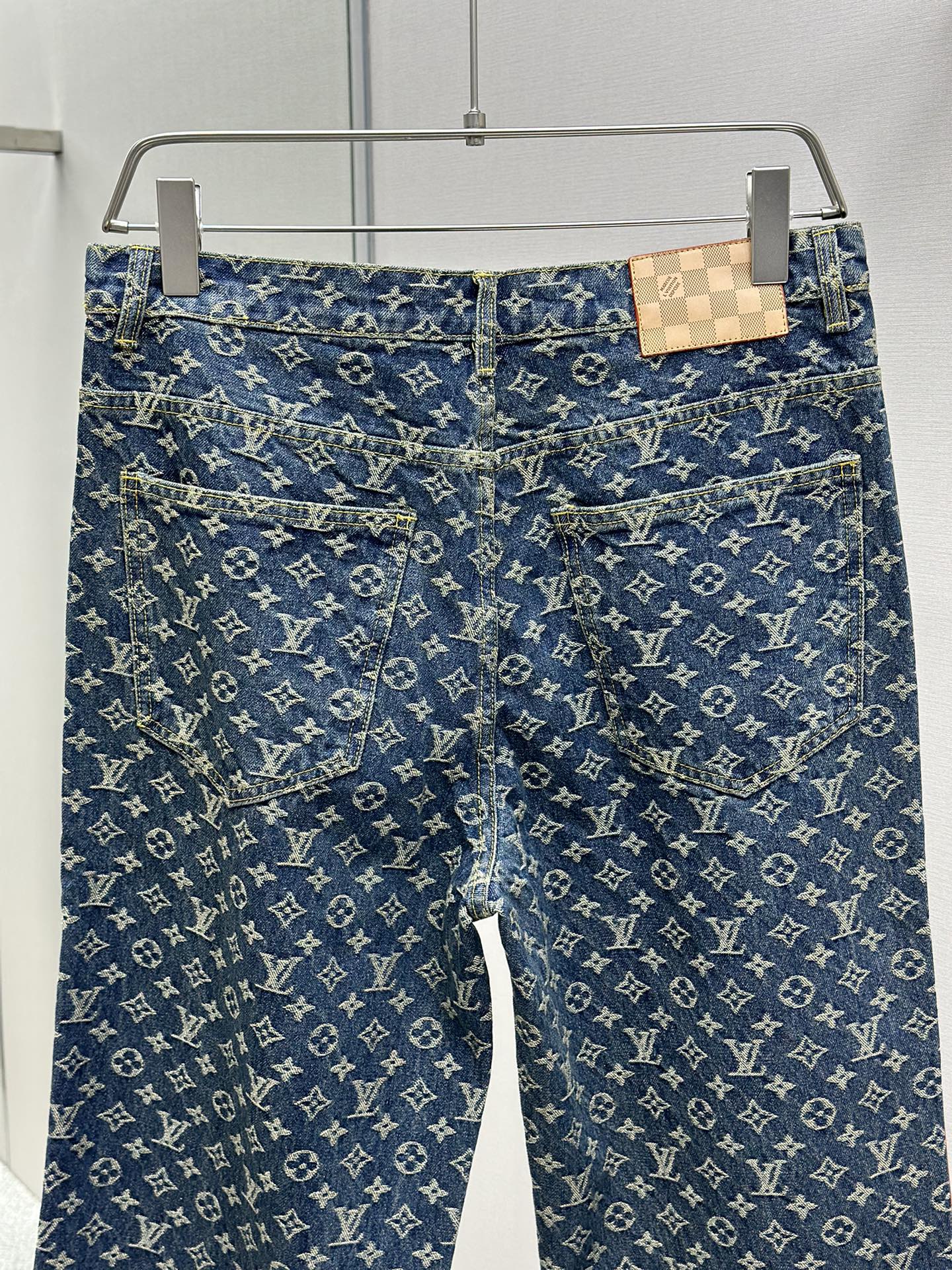 LOUI*V Monogram Denim Tailored Pants