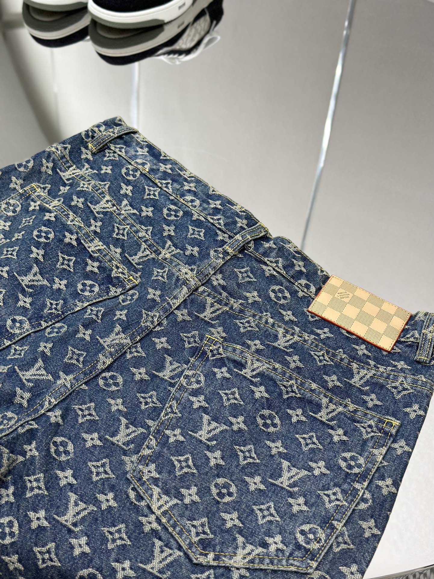 LOUI*V Monogram Denim Tailored Pants