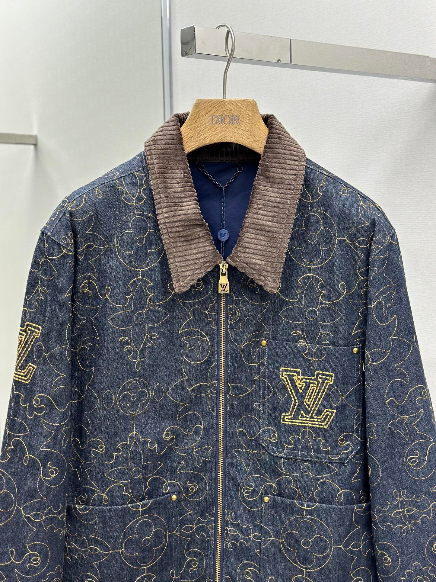 LOUI*V Embroidered Denim Workwear Jacket
