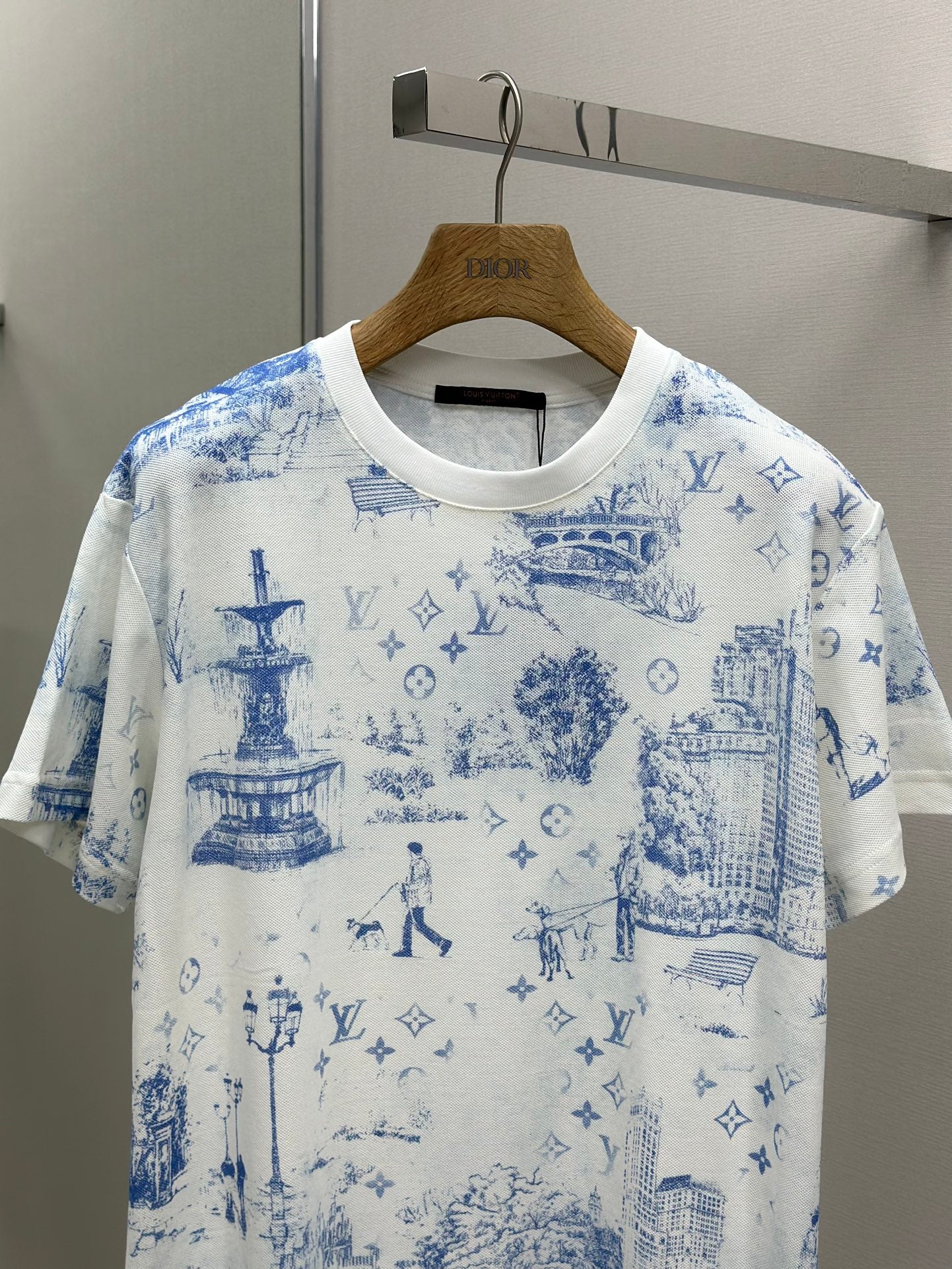 LOUI*V Printed Cotton Pique T-Shirt