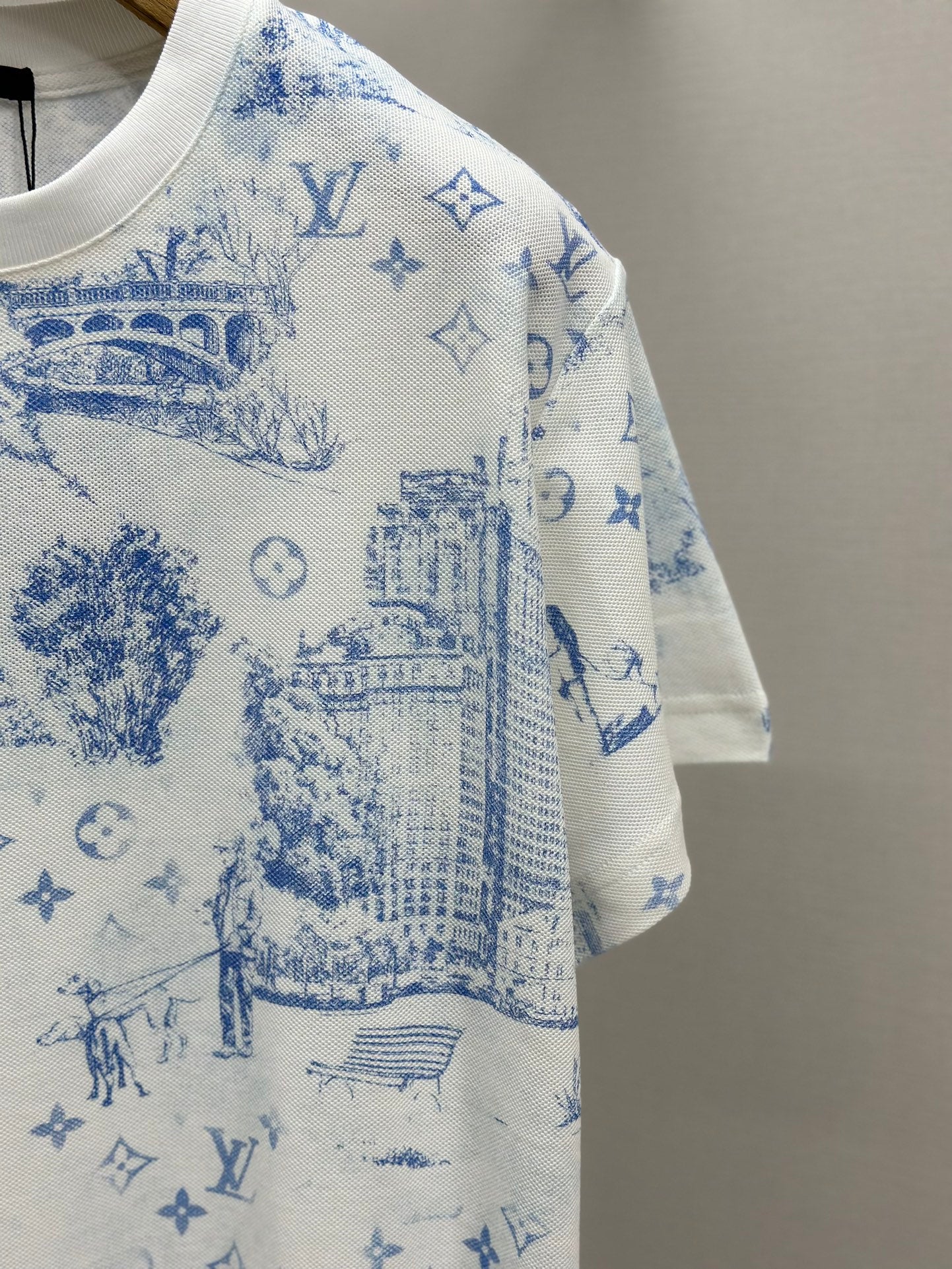 LOUI*V Printed Cotton Pique T-Shirt