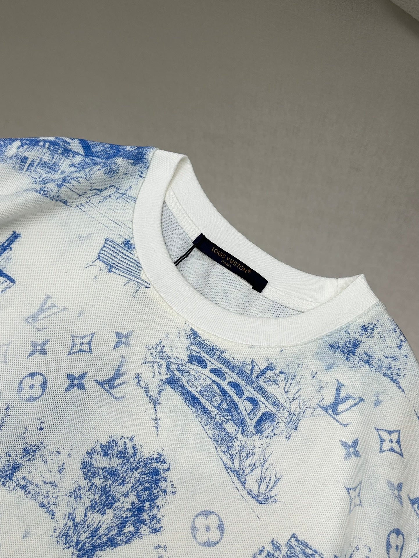 LOUI*V Printed Cotton Pique T-Shirt