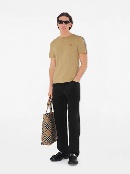 BURB* Check Trim Cotton T-shirt