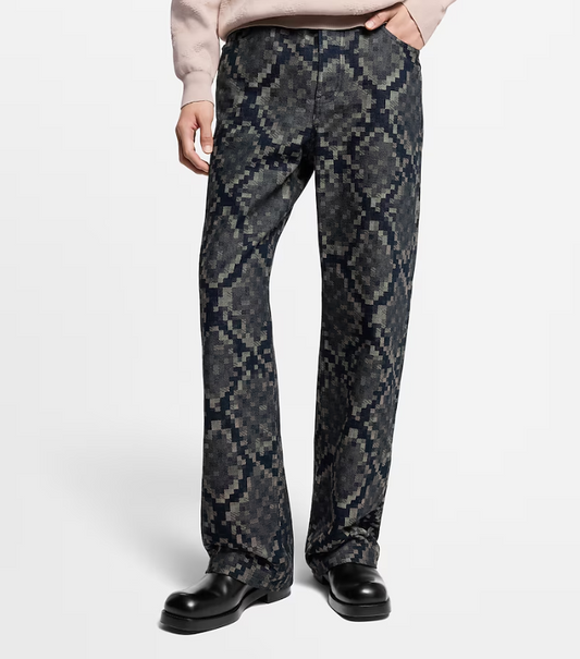 LOUI*V Graphic Denim Skate Pants