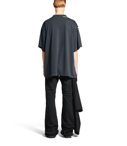 BALENC* Fashion Designer Oversized T-shirt in Faded Black