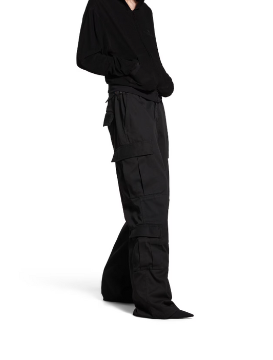 BALENC* Cargo Pants Regular Fit in black workwear twill