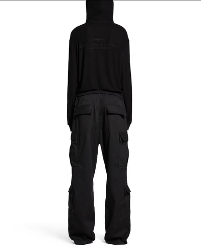 BALENC* Cargo Pants Regular Fit in black workwear twill