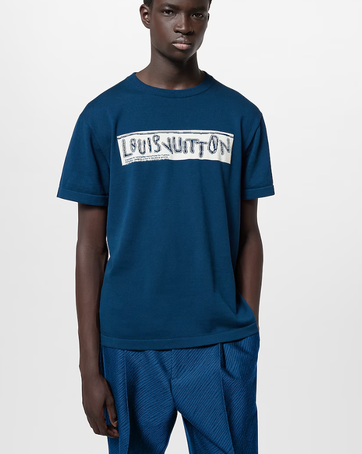 LOUI*V  Short-Sleeved Cotton Crewneck