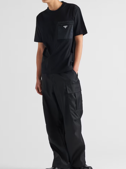 PRA* Re-Nylon and jersey T-shirt