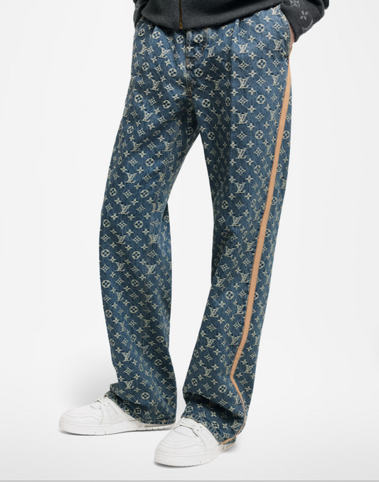 LOUI*V Monogram Denim Tailored Pants