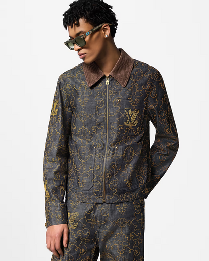LOUI*V Embroidered Denim Workwear Jacket