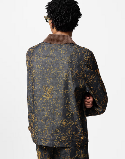LOUI*V Embroidered Denim Workwear Jacket
