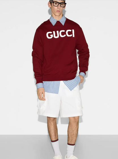GUC* Cotton jersey hooded sweatshirt with embroidery