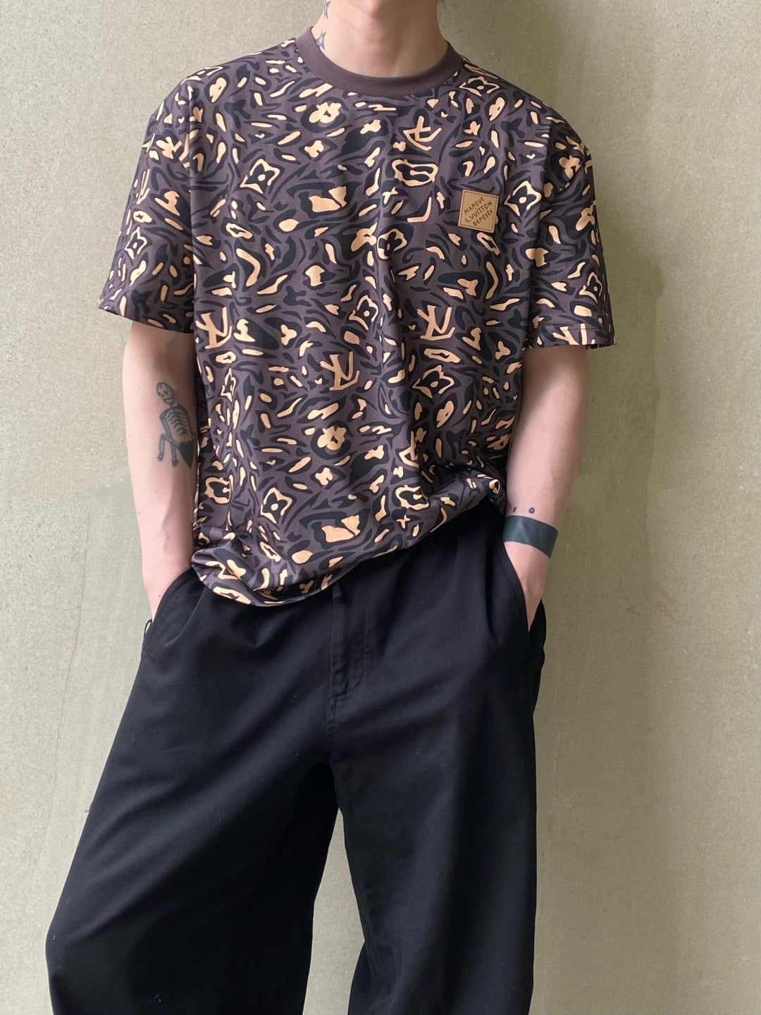 LOUI*V Printed Cotton Pique T-Shirt