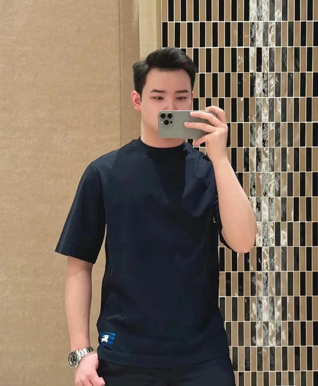BURB* Check Label Cotton T-shirt