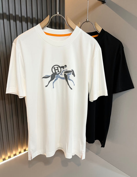 HERM* 2025ss new mercerized cotton t-shirt