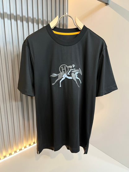 HERM* 2025ss new mercerized cotton t-shirt