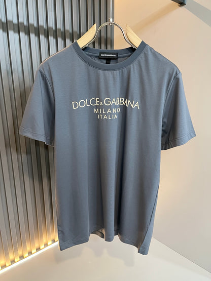 DOL*E&G 2025ss cotton t-shirt pattern lamination