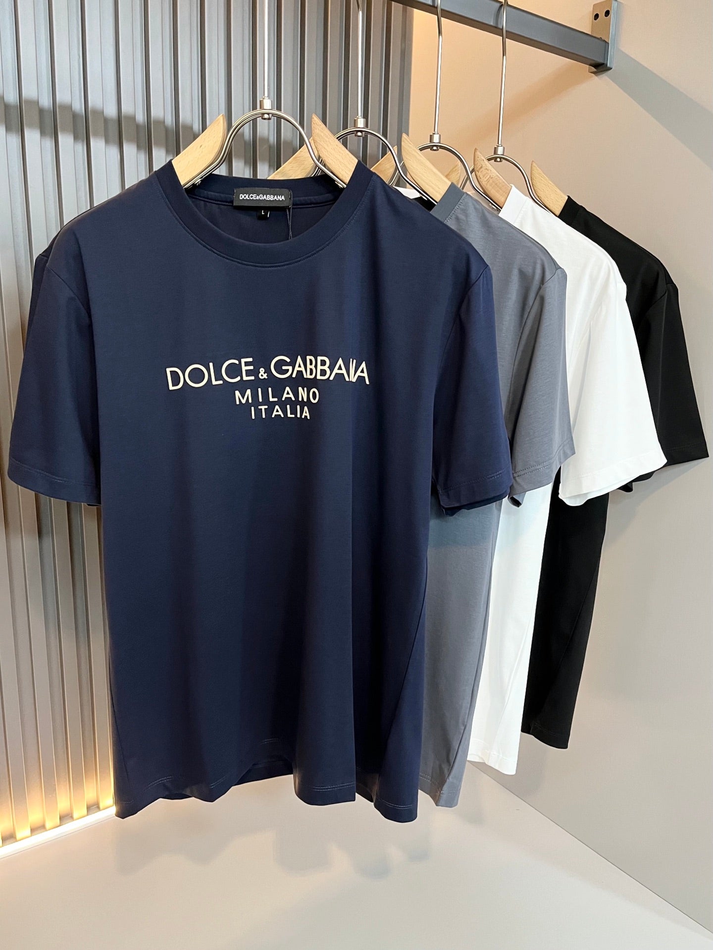 DOL*E&G 2025ss cotton t-shirt pattern lamination