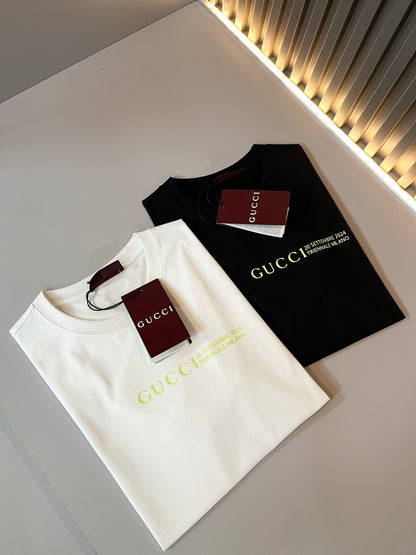 GUC*  2025ss new cotton leisure t-shirt