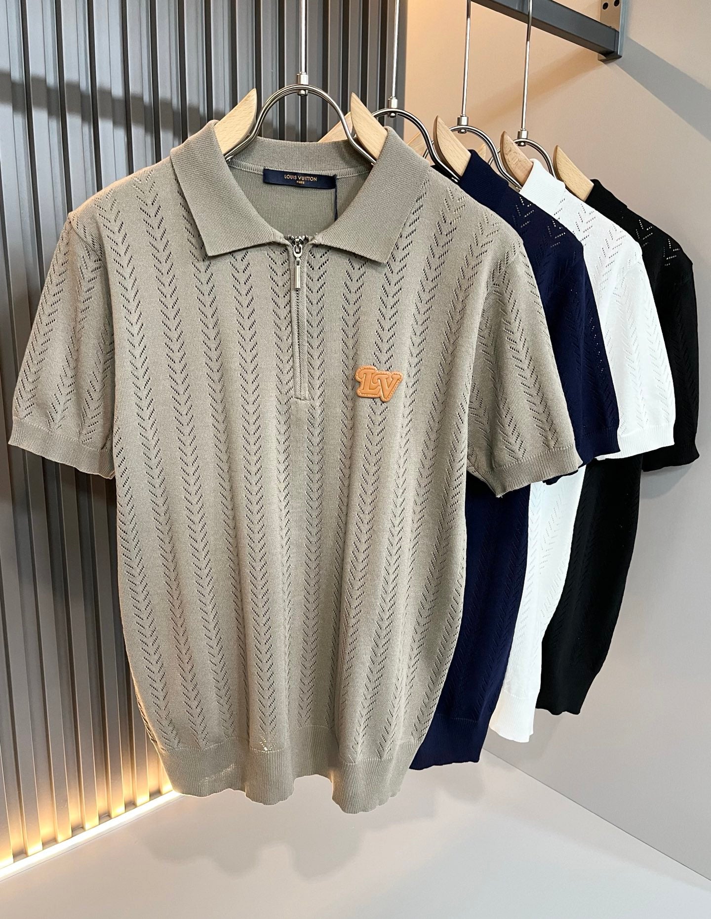 LOUI*V 2025ss new knitted short sleeves polo