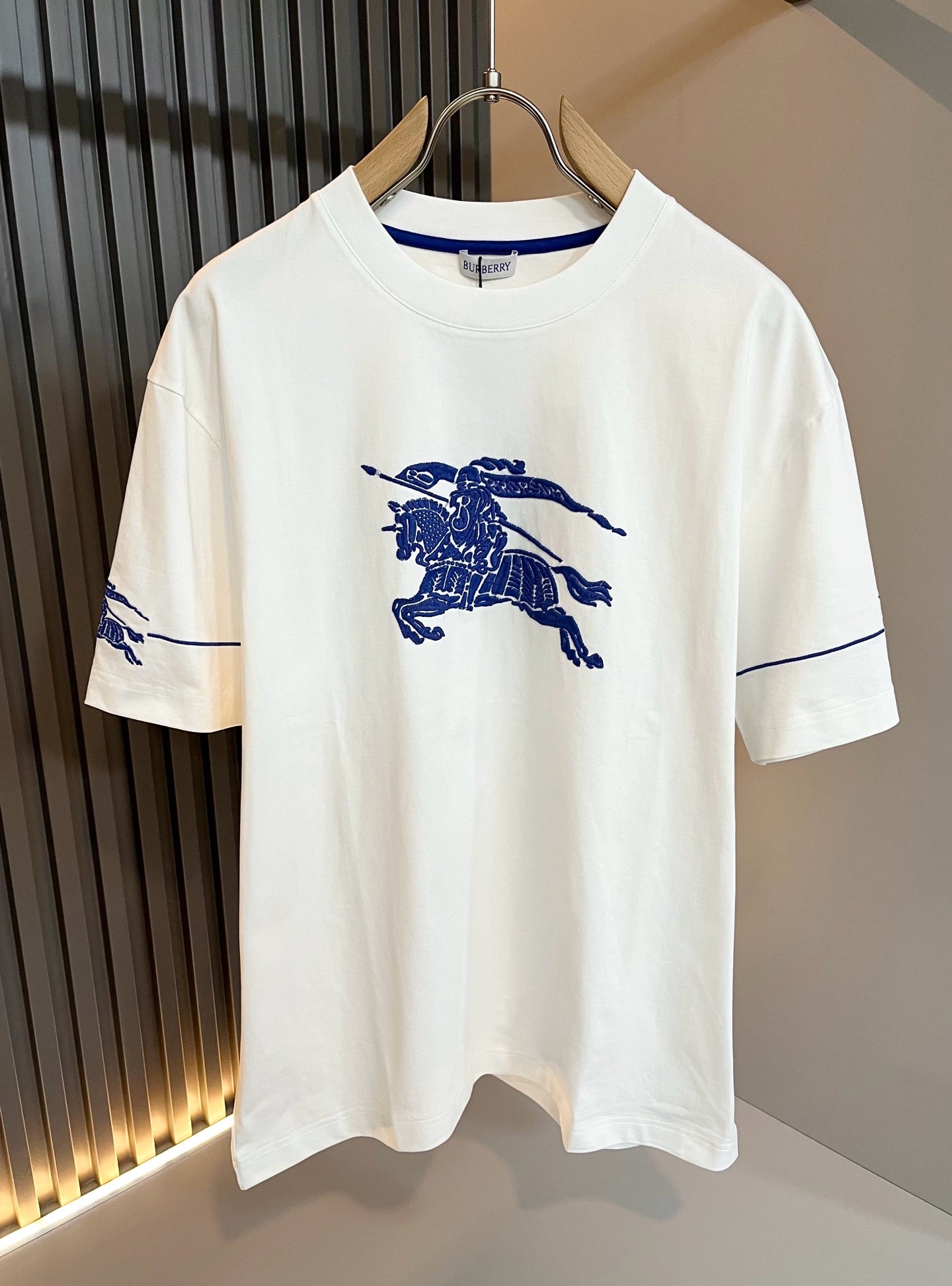 BURB* 2025ss new cotton t-shirt war horse pattern