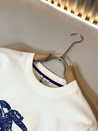 BURB* 2025ss new cotton t-shirt war horse pattern