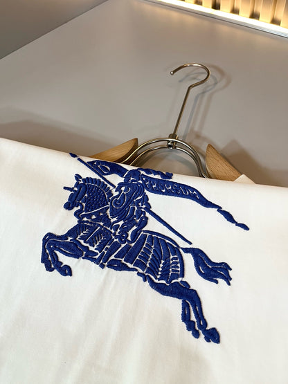 BURB* 2025ss new cotton t-shirt war horse pattern